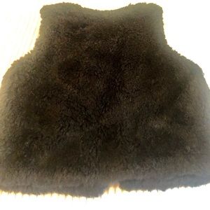 Girls Black Fur Vest - NWOT